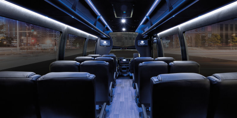 24 passenger bus - inside