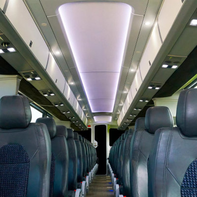 56 passenger coach - inside